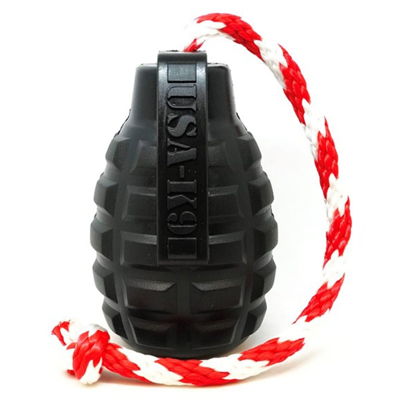SodaPup USA-K9 Magnum Grenade â€“ Dog Tug Toy, Chew Toy & Treat Dispenser Made in USA from Our Most Durable Non-Toxic, Pet-Safe, Food Safe, Natural Rubber for Strengthening Bond, Exercise, & More - Image 1